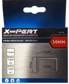 Скобы закаленные мебельные Тип-53 *X-PERT*, 1000 шт./уп, 12 мм, арт. №106.58